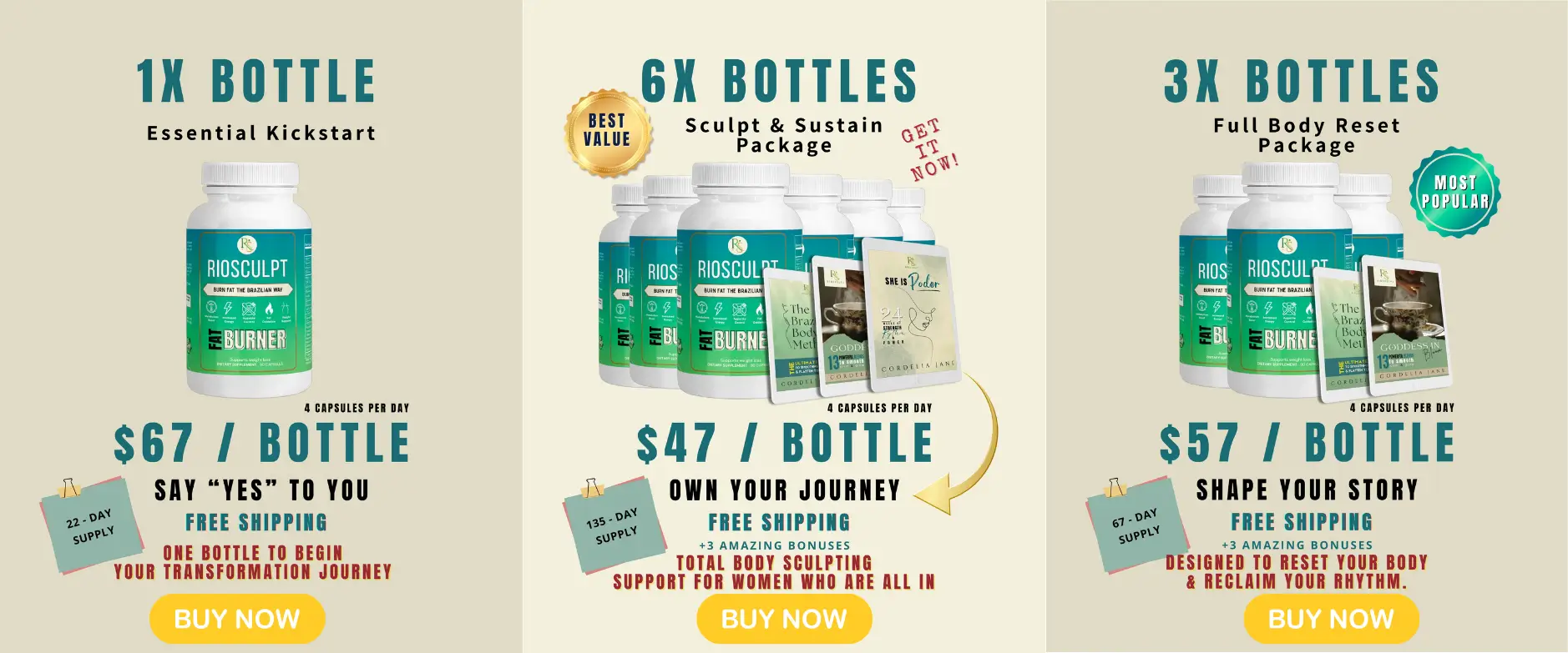 RioSculpt Pricing Options